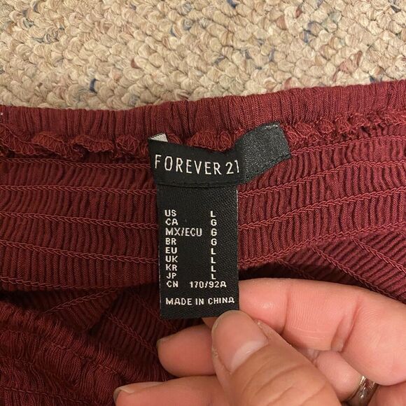 Y2K Cropped Top Square Neck Puff Sleeve Boho Fairy Grunge Vampire Coquette Sz L - Picture 3 of 8